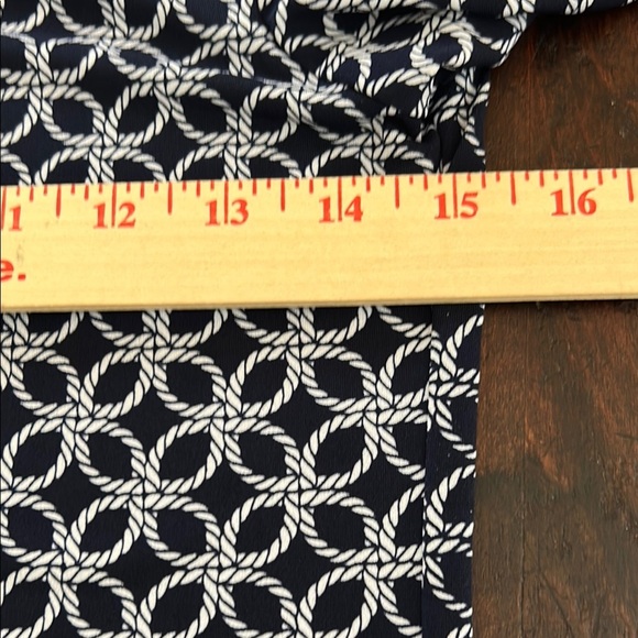 Michael Kors Blue Midi Dress with Crew Neck and Raglan Sleeves - Picture 7 of 11